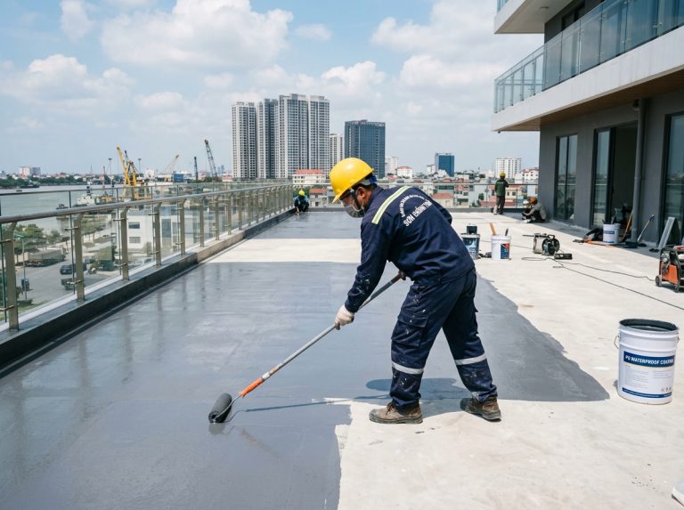 So Sánh Sơn Chống Thấm Kova CT-11A Và Màng Polyurethane Cho Sân Thượng